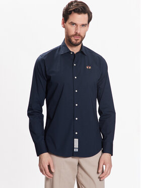 La Martina La Martina Košile VMC002 PP483 Tmavomodrá Slim Fit