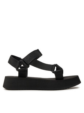 Calvin Klein Jeans Calvin Klein Jeans Sandale Sandal Velcro Webbing In Mtl YW0YW01480 Crna