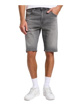 Lee Lee Szorty jeansowe 112363694 Szary Regular Fit