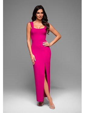 Ombre Ombre Sukienka wieczorowa LA-OM-DLR067 Różowy Regular Fit