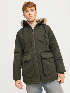 Jack&Jones Parka Construct 12258406 Zelena Regular Fit