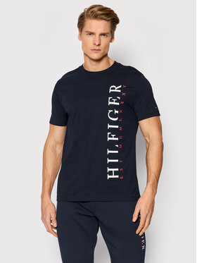 Tommy Hilfiger Tommy Hilfiger T-shirt Vertical Logo MW0MW22164 Bleu marine Regular Fit