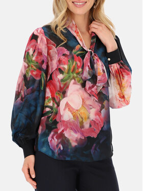 Potis & Verso Potis & Verso Bluzka Scarlett Granatowy Regular Fit