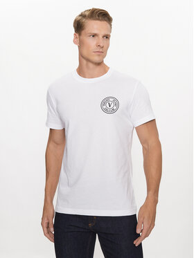 Versace Jeans Couture Versace Jeans Couture Тишърт 75GAHT07 Бял Regular Fit