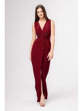 Aurora Aurora Sukienka elegancka Bocca Bordowy Feminine Fit