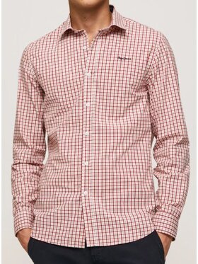 Pepe Jeans Pepe Jeans Koszula PM307645 732 Czerwony Slim Fit