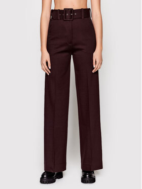 Victoria Victoria Beckham Victoria Victoria Beckham Pantaloni din material 1122JTR003286A Vișiniu Regular Fit
