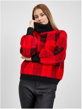 Orsay Orsay Sweter 507487-660000__S Czerwony Regular Fit