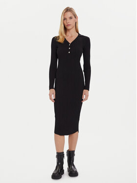 Morgan Morgan Úpletové šaty 252-RMEXAS Černá Slim Fit