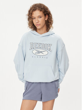 Reebok Reebok Džemperis ar kapuci Classics Big Logo IL4635 Zils Relaxed Fit