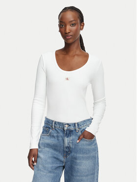 Calvin Klein Jeans Calvin Klein Jeans Halenka LV047D218G Bílá Slim Fit