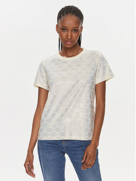 PINKO Pinko Tricou Quentin 100535 A1OS Bej Regular Fit
