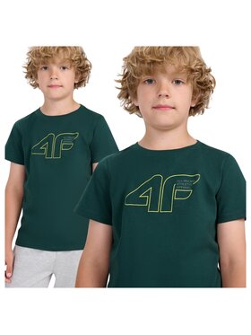 4F 4F T-shirt 4FJWAW25TTSHM2417-46S Verde Regular Fit