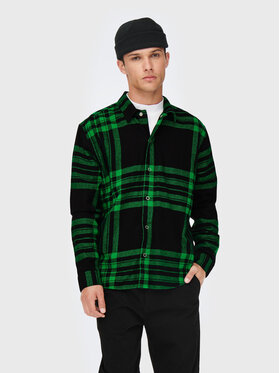 Only & Sons Only & Sons Риза Stabb 22022991 Зелен Relaxed Fit