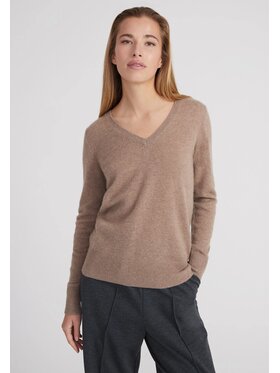 Style Republic Style Republic Sweter Kaszmir Beżowy jasny Comfort Fit