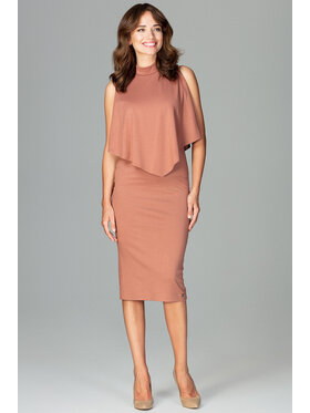 Lenitif Lenitif Šaty K480 Hnedá Regular Fit