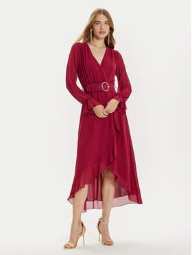Rinascimento Rinascimento Rochie cocktail CFC0121218003 Vișiniu Regular Fit
