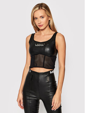 LaBellaMafia LaBellaMafia Top 23058 Črna Regular Fit