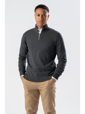 TeeShoppen TeeShoppen Sweter 'Basic Collection' Szary Regular Fit