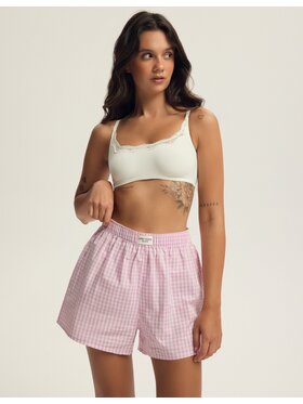 Esotiq Esotiq Szorty materiałowe 43754 Różowy Regular Fit