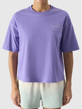 4F 4F T-Shirt 4FRSS24TTSHF2089-51S Fioletowy Oversize
