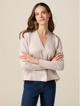 Oltre Oltre Blusa G388J104482N002 Crema Regular Fit