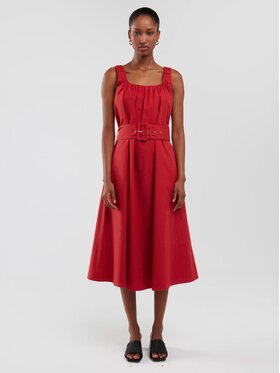 BIG STAR BIG STAR Sukienka codzienna RUENA_704_340 Czerwony Classic Fit