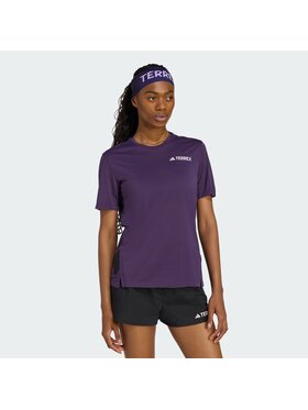 adidas adidas Koszulka techniczna 141063 Fioletowy Regular Fit