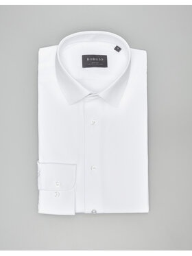 Borgio Borgio Koszula ateleta_00582 Biały Slim Fit