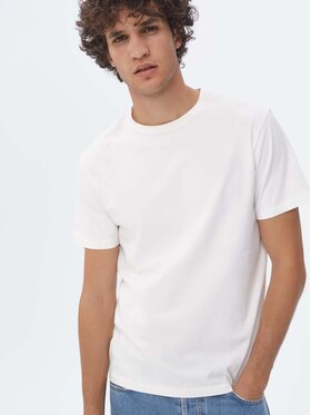 Americanos Americanos T-shirt Omaha Basic Bijela Regular Fit