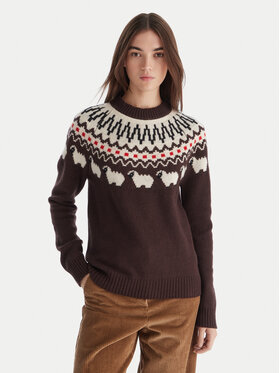 Hunter Hunter Pulover Ashie HARW0074251 Rjava Regular Fit