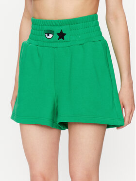 Chiara Ferragni Chiara Ferragni Pantaloncini sportivi 74CBDT03 Verde Regular Fit