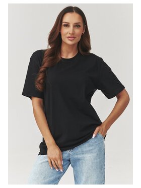 Makadamia Makadamia Bluzka C41 Czarny Loose Fit