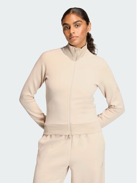 adidas adidas Bluza SOFT LUX SLIM Beżowy Slim Fit