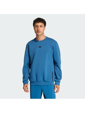 adidas adidas Bluza Designed for Training Crew Niebieski jasny Regular Fit