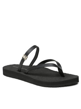 Tommy Hilfiger Tommy Hilfiger Japonke Th Monogram Strap Sandal FW0FW07146 Črna