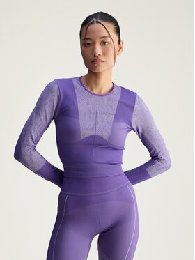 adidas by Stella McCartney adidas by Stella McCartney Koszulka techniczna 155343 Fioletowy Fitted Fit