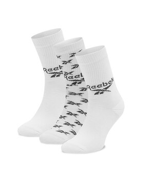 Reebok Reebok Набір з 3 пар низьких шкарпеток unisex Cl Fo Crew Sock 3P GG6682 Білий