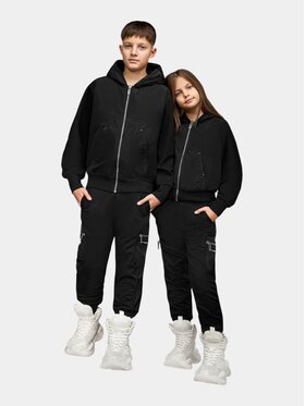 MADE BY SOCIETY MADE BY SOCIETY Ścierka Pantaloni cargo - P36789 Czarny Basic Fit