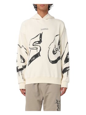 DISCLAIMER DISCLAIMER Felpa 24ids54513-latte Bianco Regular Fit