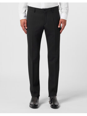 PHILIPP PLEIN PHILIPP PLEIN Bavlnené nohavice 31553 Čierna Regular Fit