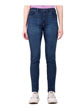 Wrangler Wrangler Jeansy High Skinny Granatowy Skinny Fit
