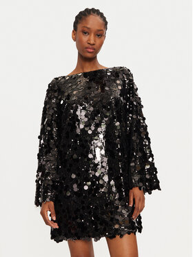 Babylon Babylon Koktel haljina S00803 Crna Loose Fit