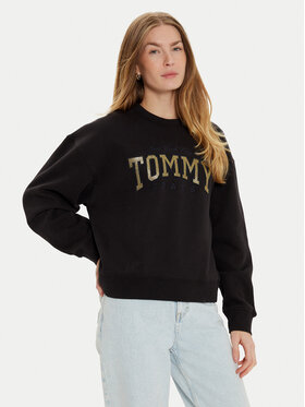 Tommy Jeans Tommy Jeans Mikina Varsity DW0DW19845 Čierna Boxy Fit