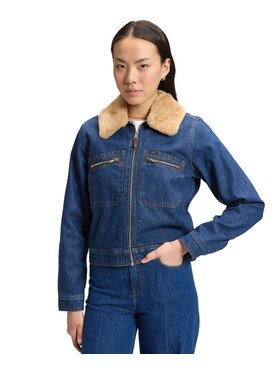 Lee Lee Kurtka jeansowa 112385720 Granatowy Regular Fit