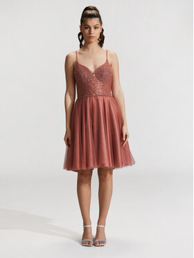 Hey Kyla Hey Kyla Коктейльна сукня 5AG014HK Оранжевий Regular Fit