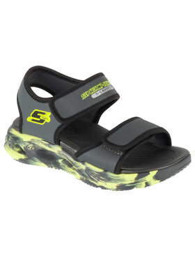 Skechers Skechers Sandały Skechers S-Lights: Sola Glow Sandal - Fusion Brights Szary
