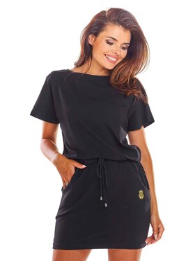 Infinite You Infinite You Sukienka letnia M207 Czarny Basic Fit