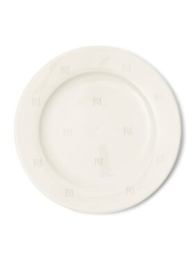 Riviera Maison Riviera Maison Talerz śniadaniowy RM Monogram Biały