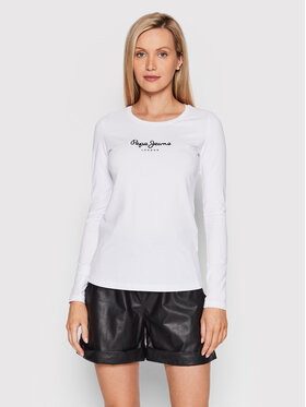 Pepe Jeans Pepe Jeans Bluza New Virginia PL505203 Bela Slim Fit